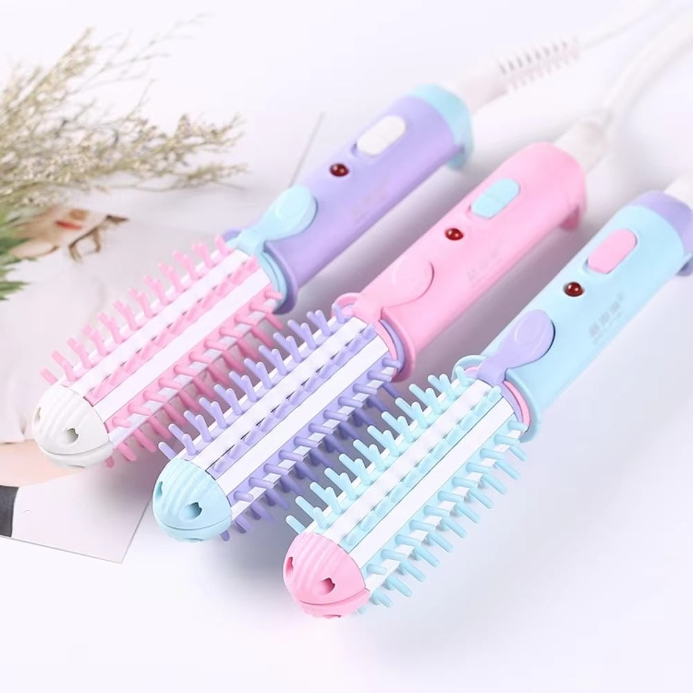 Mini Hair Straightener & Curler Brush